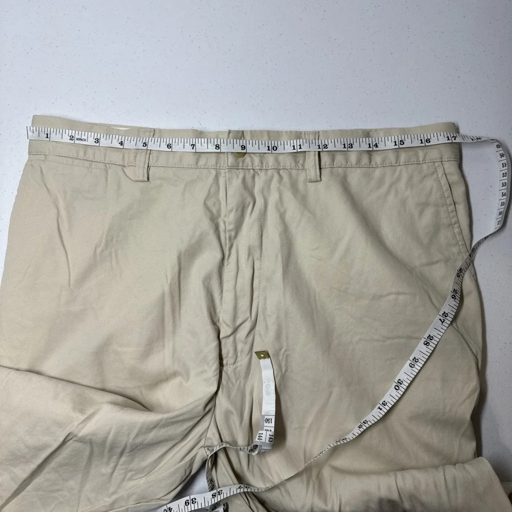 Vtg Polo by Ralph Lauren Mens White Chino Prospect pants flat front fits 35*27